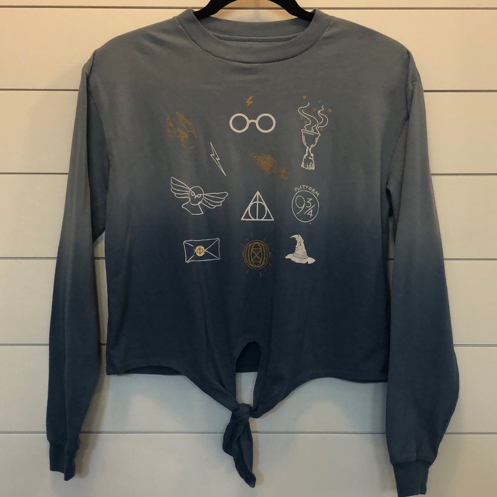 🛍 4 FOR $15🛍 Jr's HP Blue Ombre Long Sleeve Top